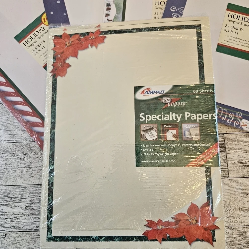 Christmas Stationery Printer Paper Assortment 8.5
